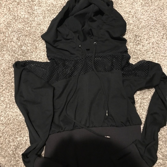 BOMBSHELL SPORTSWEAR Mohawk Lounge Hoodie Black XS - Picture 5 of 12